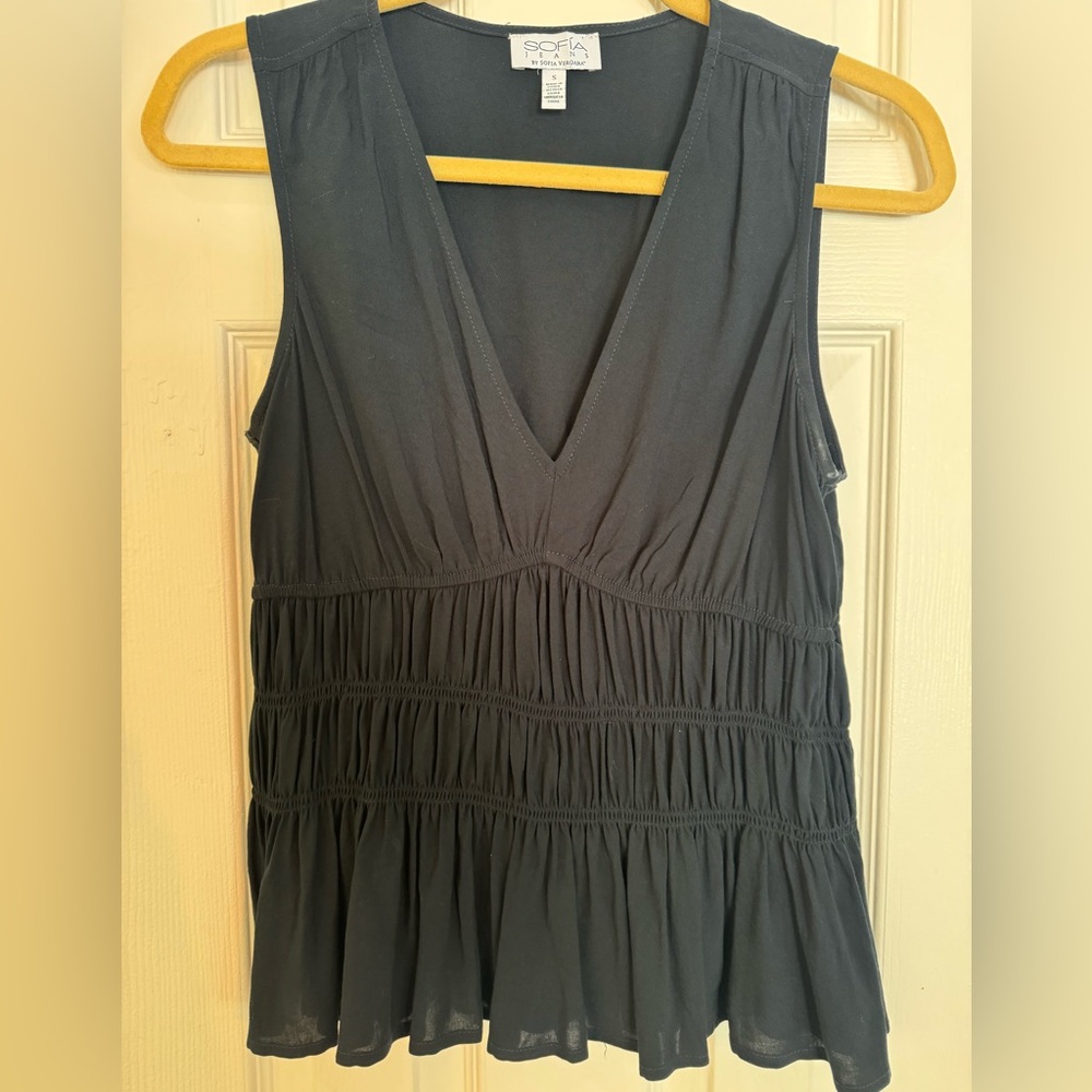 Black Ruched Shirt